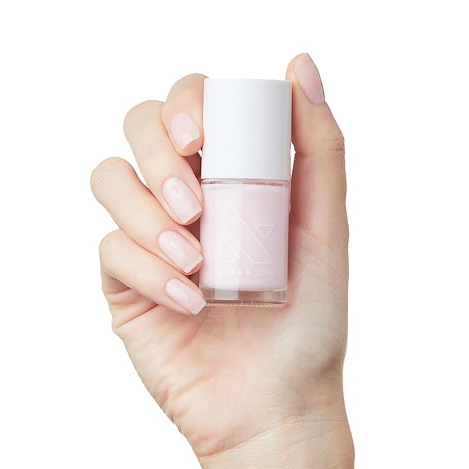 Olive & June Long Lasting Nail Polish | Spring Pastel Nails | Plump Gel-Like Finish No Lamp Needed | Lasts up to 10 days | Salon-Quality 15-Free Vegan & Cruelty-Free Chip-Resistant | Strawberry Scone