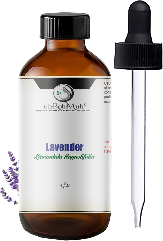 Organic Lavender Essential Oil - Steam Distilled Lavandula Angustifolia, Flower Oil, Premium Floral Aroma Middle Note Oil for Aromatherapy, Skincare, Haircare and DIY Cosmetic Formulations - 4 Fl oz