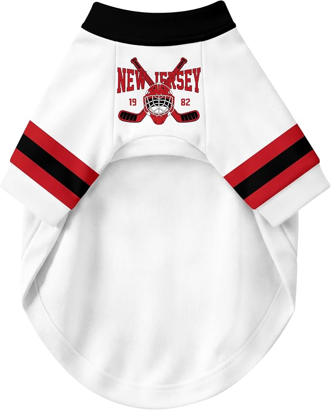 New Jersey Dog Clothes Personalized Pet T Shirt for Dogs Gift | Custom Name Number Jersey Style Pet Shirt for Dog