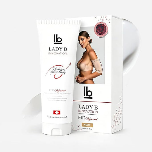 Lady B FIR Infrared Arm Band & Body Cream Set for Women – EMANA® Smartwear Tech for Toning Flabby Arms – Advanced Compression Sleeves with Skin Rejuvenating Cream for Cellulite Reduction & Elasticity