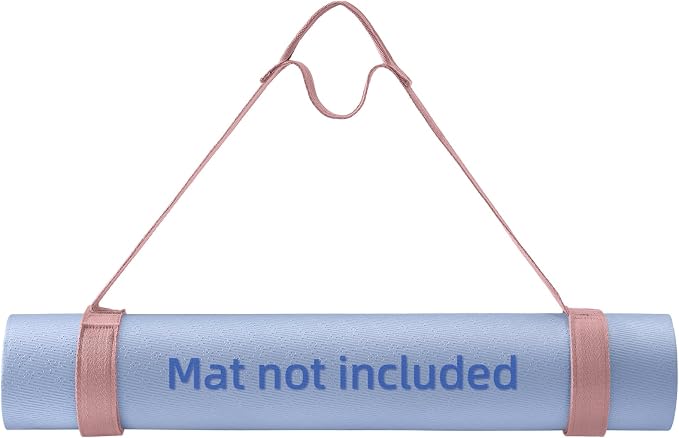 Trilancer Adjustable Yoga Mat Strap With Hook and Loop Closure, Yoga Mat Holder Carrier,and Organizing-Mat Not Included