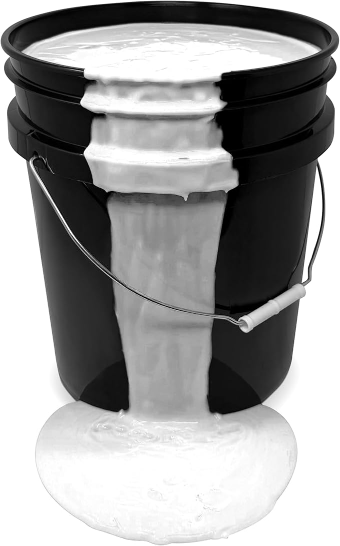 milo UV Neon White Washable Party Paint | 5 Gallon Bucket | Bulk Fluorescent Party Paint for Rave, Events, Concerts | Glows UV in Black Light | Made in USA | Safe for Skin, Washable, and Non Toxic