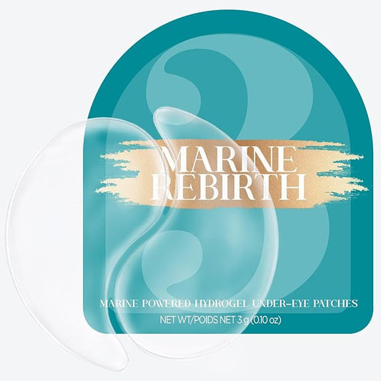 Tintark Marine Rebirth 3 Hydrogel Under Eye Patches (28 Pairs), Deep Sea Youth Revitalizing Mask with Peptide Complex & Pearl Ferment - Firming & Anti-Aging Treatment for All Skin Types