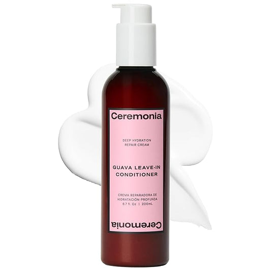 Ceremonia Guava Leave-In Conditioner Deep Hydration Repair Cream with Tamarind and Avocado, 6.7 Fl Oz | 200 mL