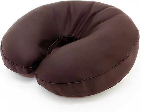 Royal Massage Universal Memory Foam Face Cradle Cushion for Massage Tables – Ergonomic U-Shaped Headrest Pillow with Soft, Easy-Clean PU Leather – Spa & Salon Replacement (Chocolate)