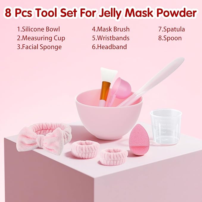 Jelly Masks for Facials Professional, Vampire Jelly Mask Powder with Mixing Bowl Set, Peel Off Face Mask Skincare for Hydrating, Smoothing & Nourishing, Hydrojelly Masks Gift Set DIY Spa