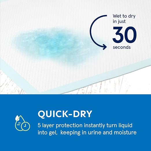 Puppy Pads Pet Pee Pads for Dogs & Puppy Training [100-COUNT] Potty Pads for Dogs 22" x 22" Leak-Proof Dog Pee Pads - Quick-Dry Surface - Heavy Duty Absorbent Disposable Dog Wee Pad Bulk Pack | Potty Pads for Dogs, Leak-Proof Dog Pee Pads, Quick-Dry Su...