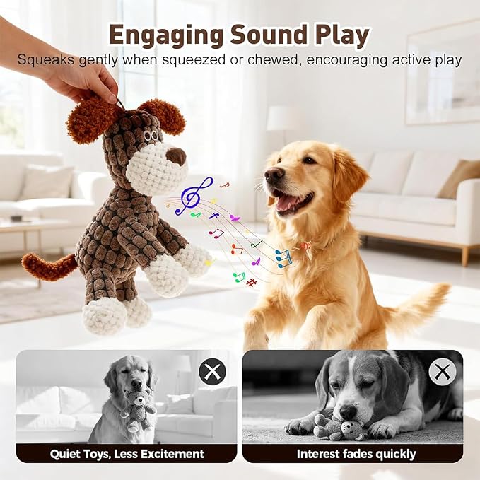 Dog Toys Indestructible Plush Dog Toy for Aggressive Chewers,