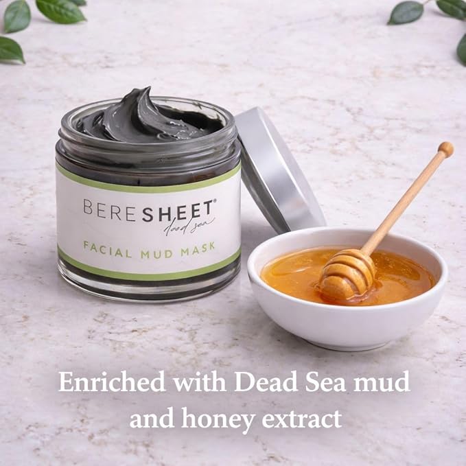 Mud Mask & Bar Soap – Face & Body Detoxifying Mineral Clay – Deep Cleansing & Skin-Refining Care – Spa Quality for Men & Women (Dead Sea Salt Duo Set)