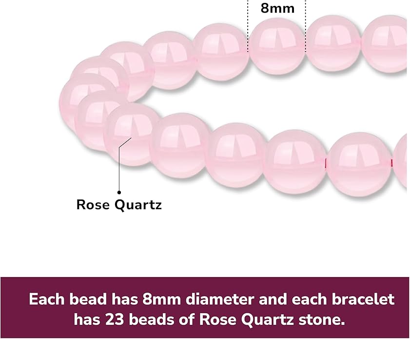 Crystal Vibe 8mm Beaded Bracelets For Women Men - Healing Crystal Bracelet - Adjustable Size