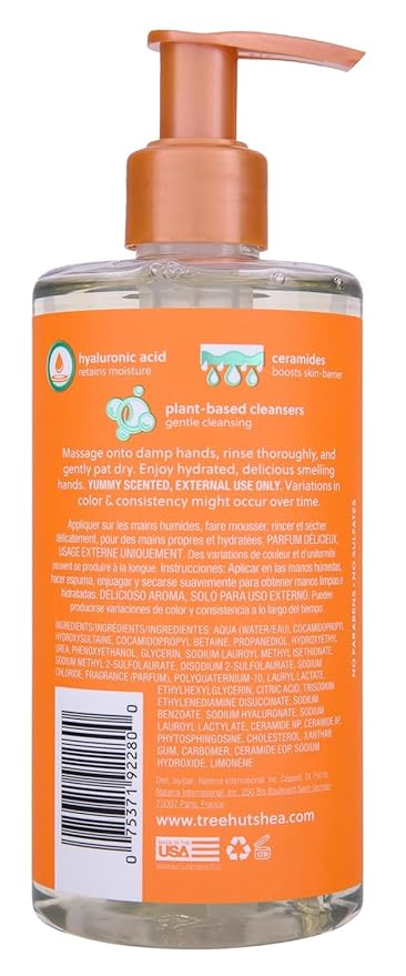 Tree Hut Tangerine Serum Infused Hand Wash, Nourish & Hydrate Hands with Strengthening Skin Care, Long Lasting Scent, Cleanse & Lock in Moisture, 11 fl oz.