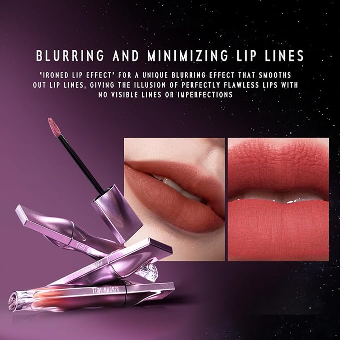 NEBULA VELVET LIP CREAM-Long Lasting Lip Stain, Waterproof and Transferproof Lip Tint, Matte Finish, Smooth Out Lip Lines, Lightweight & High Coverage, Stocking Stuffers (04 ALLURA)