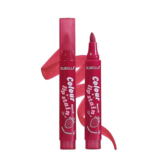 Matte Lip Stain Pen - Transfer Proof & Waterproof Lip Liner, Velvety Smooth, Highly Pigmented Full Coverage, All Day Wear (0.12 fl.oz)