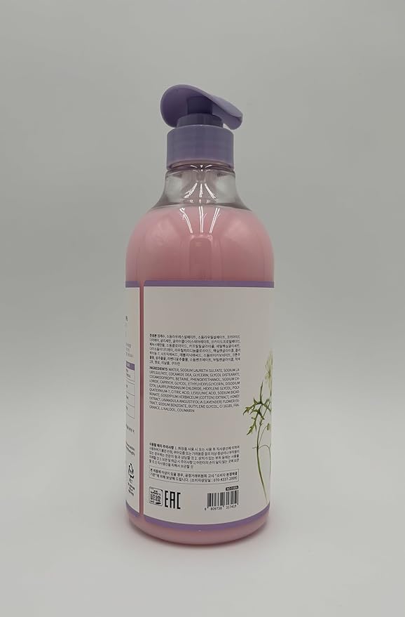 Deoproce Milky Relaxing Perfumed Body Wash 25.36 OZ Floral Musk Lightweight Cleansing Body Wash with White Musk Iris Violet Scent for Daily Body Care