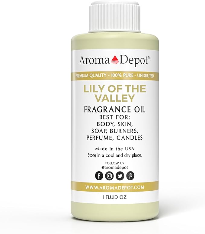 Aroma Depot 1oz / Lily of The Valley Perfume/Body Oil Our Interpretation, Premium Quality Uncut Fragrance Oil Soap, Candle Making & Incense