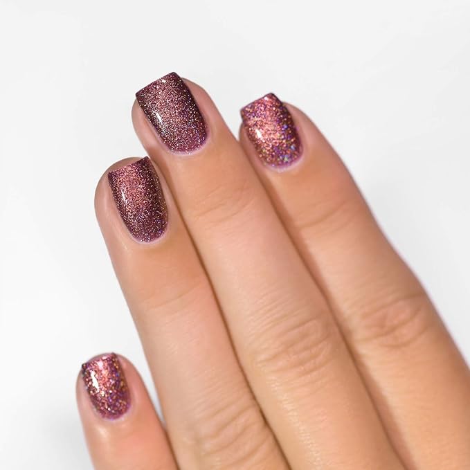ILNP Bloodline - Rich Marsala Holographic Nail Polish, Chip Resistant, Non-Toxic, Vegan, Cruelty Free