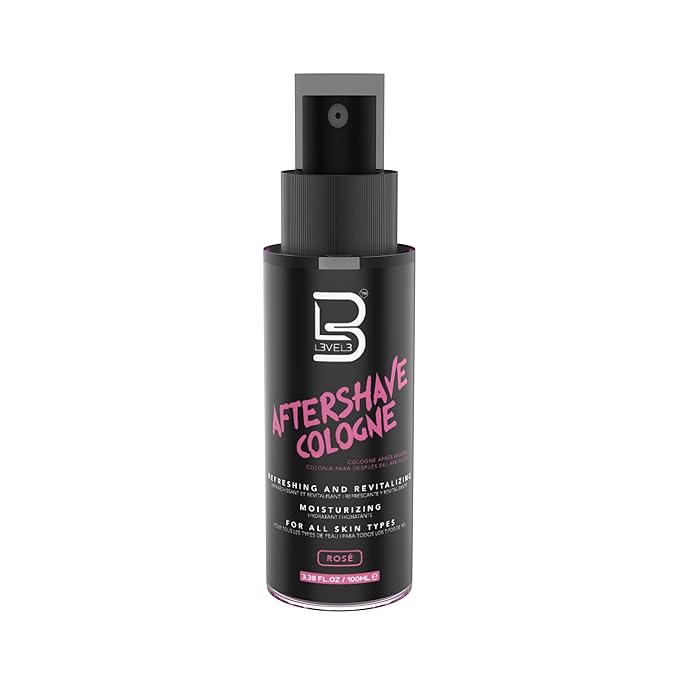 L3 Level 3 After Shave Spray Cologne - Softens Skin - Refreshes and Relieves Face and Skin - Moisturizing Formula Level Three After Shaving (Rose - Small)