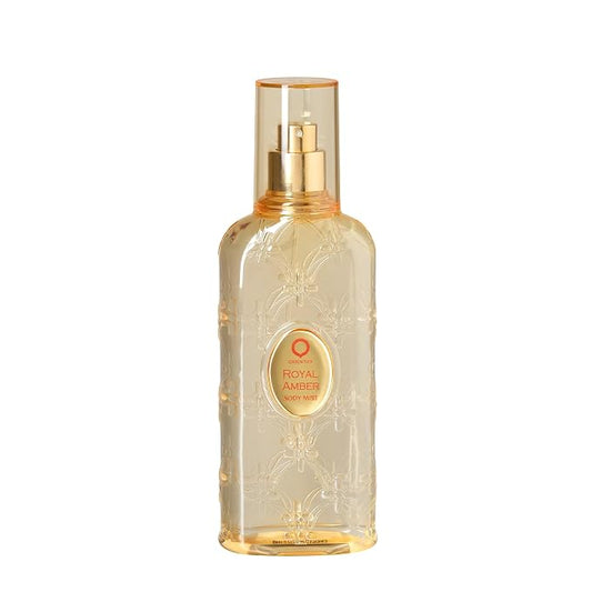 Orientica Luxury Royal Amber Body Mist 8 Oz / 236ml - Bergamot, Green, Melon, Pineapple, Gourmand, Amber, Woody, Vanilla, Musk - Arabic Perfume for Men & Women