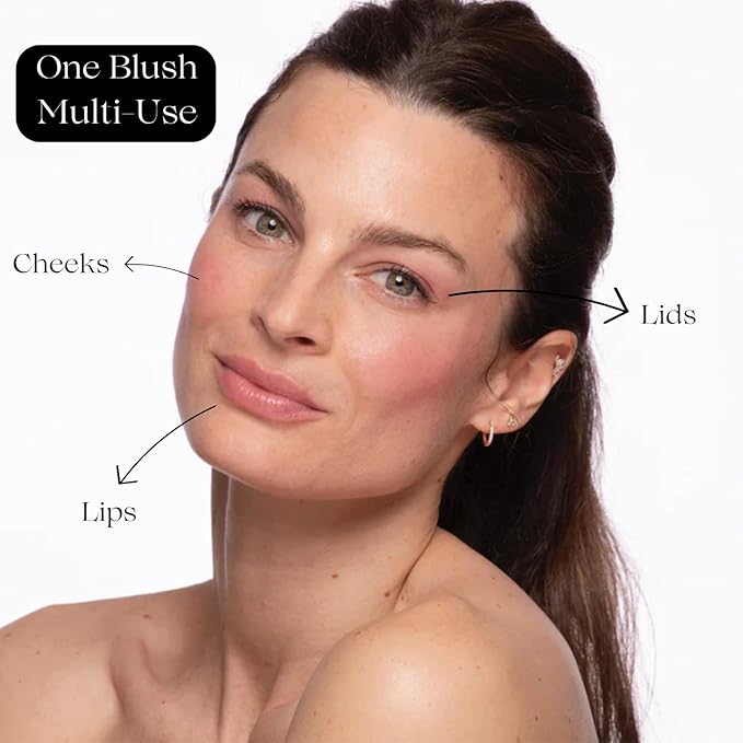 Epiclight Never Settle Radiant Cheek + Lip Blush - Cream Blush Multiuse 3 in 1 for Cheeks + Lips and Lids - Non-Toxic & Cruelty Free- Makeup + Skincare - Paraben & Sulfate-free (Raspberry Truffle)