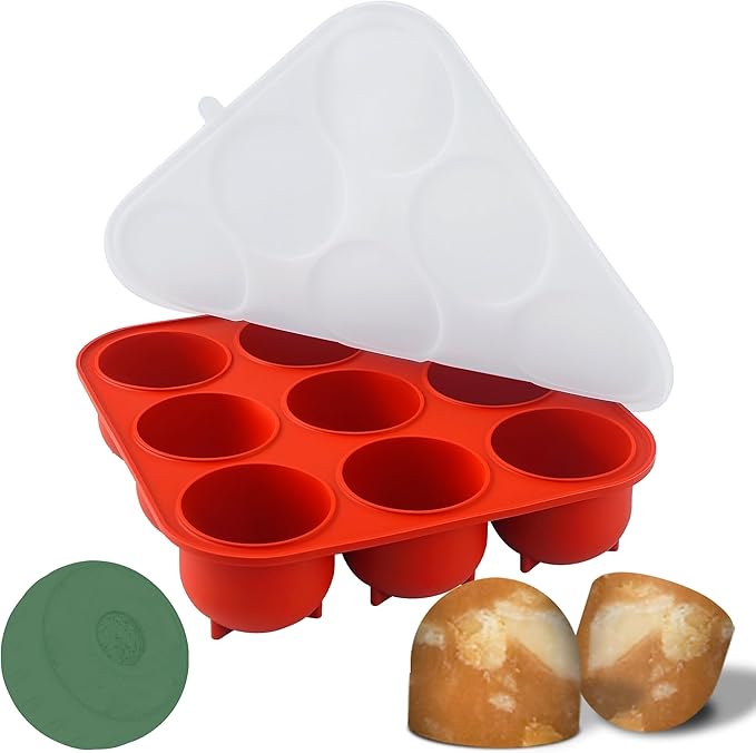9-Cavity Silicone Frozen Dog Treat Mold with Lid for Woof Pupsicle & Power Chewer Pupsicle XL 75 lbs and Up, Reusable Frozen Dog Treat Tray Mold for Pupsicle Toy
