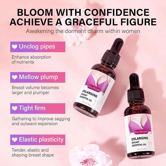 Natural Breast Care Oil & Firming Serum – Organic Essence for Women – Nourishing Massage Oil for Skin Elasticity & Tightening Appearance (3)