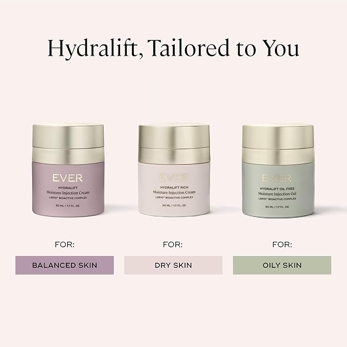 EVER Oil-Free Overnight Renewal Face Cream for Oily Skin – Bakuchiol, Hyaluronic Acid & LSR10™ Peptides to Smooth Fine Lines, Restore Elasticity, Non-Comedogenic Moisturizer - 1.7 fl oz