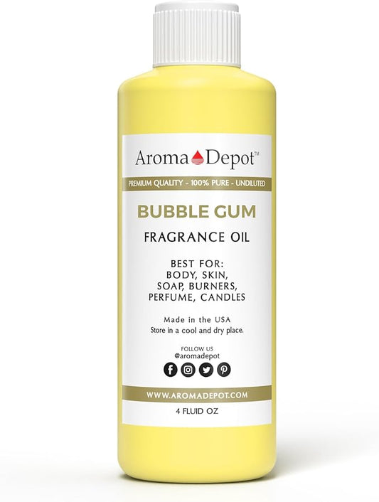 Bubble Gum Type 4 oz. Fragrance Oil I Perfume I Skin Oil I Scented Oil. DIY Projects Such as Candles, Bath Bombs, Body Butters, Creams & Lotions. Few Drops in The Diffuser, Burners, or Warmers.