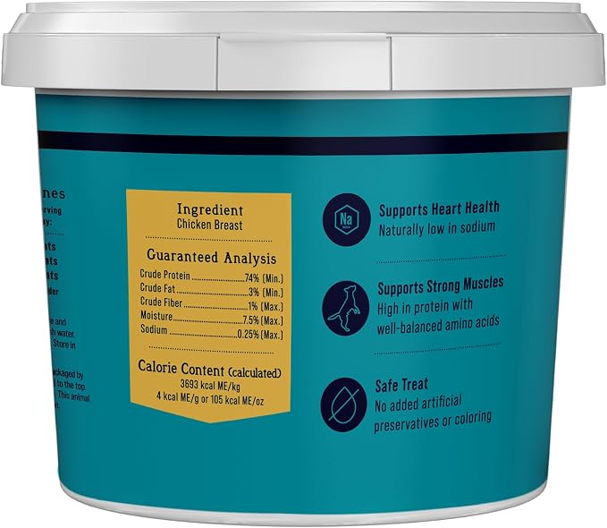 Stewart Freeze Dried Dog Treats, 100% Chicken Breast, 14.8 oz Tub | Premium Quality Raw Protein, Single Ingredient, High Protein Training Treats & Food Topper, No Refrigeration, Cat Friendly
