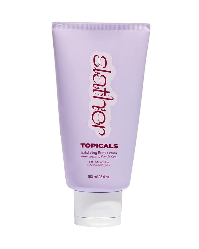 Topicals Slather Exfoliating Body Serum - With Retinol, Squalane, Urea and AHAs for Bumpy, Rough or Textured Skin - AHA Exfoliating Serum for Body (5 Fl Oz)