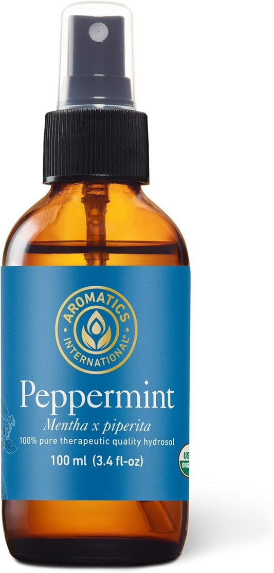 Aromatics International Peppermint Hydrosol 100ml | Cooling Sweet & Fresh Minty Aromatic Mist for Home & Daily Use