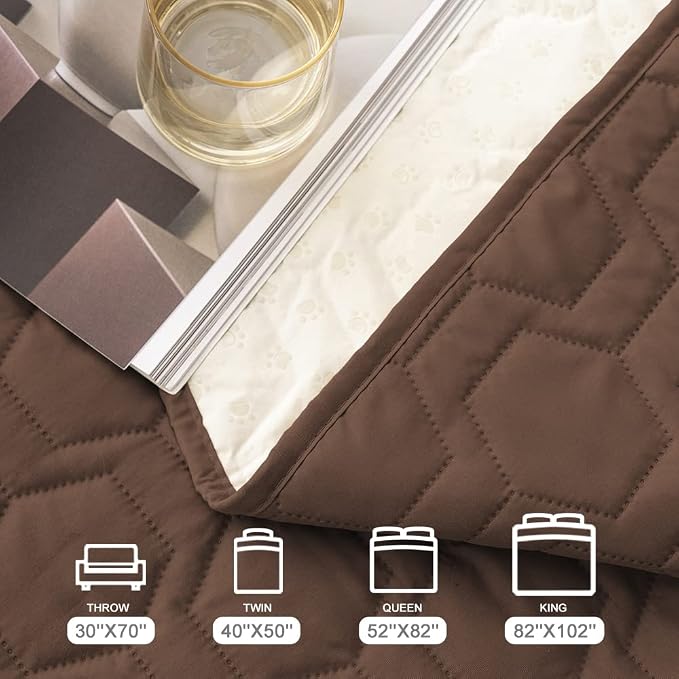Tcksstex Waterproof and Anti-Slip Dog Bed Cover and Pet Blanket Sofa Pet Bed Mat car Incontinence Mattress Protectors Furniture Couch Cover for Most Cats Dogs, Pets