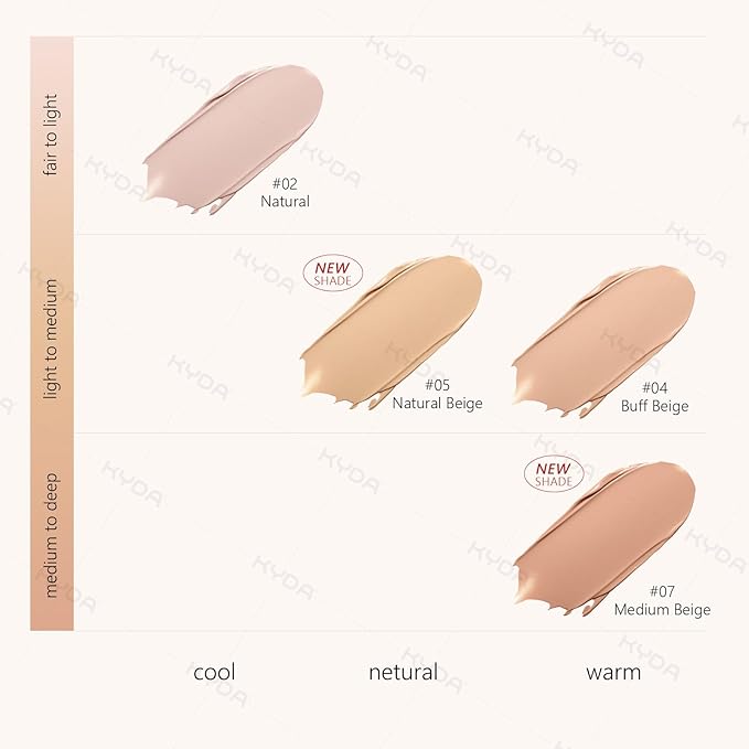 KYDA Mushroom Head Air Cushion BB Cream,Concealer Lasting Nude Makeup Moisturizing Pigment CC Liquid Foundation, Even Skin Tone Makeup Base Primer-Natural
