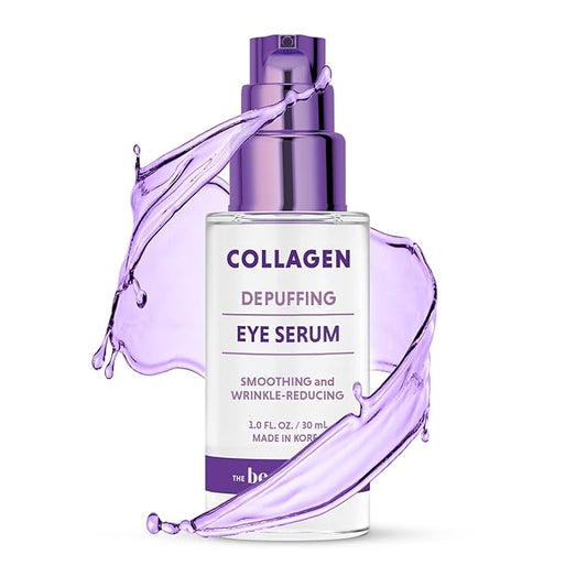 Collagen & Hyaluronic Acid Under Eye Serum - Anti-Aging, Hydrating, Reduces Puffiness & Wrinkles - Dermatologist Tested, Korean Skin Care - 1 oz / 30 ml