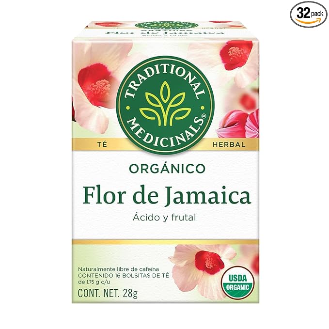 Traditional Medicinals Organic, Hibiscus Tea - Supports Normal Heart Health & Cardiovascular Wellness - Kosher, Non-GMO, Caffeine-Free, Compostable - 16 Tea Bags (Pack of 2)