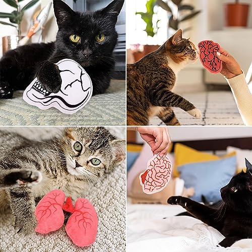 Plush Halloween Catnip Toys for Indoor Cats 4 Pack