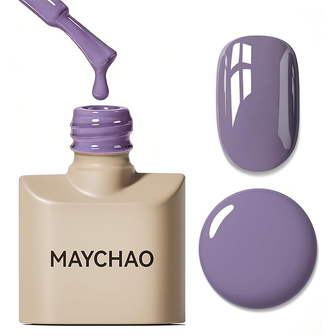 MAYCHAO 15ML Purple Gel Nail Polish 1Pc Lavender Purple Gel Polish Soak Off UV LED Nail Polish Nail Art Starter Manicure Salon DIY at Home, 0.5 OZ