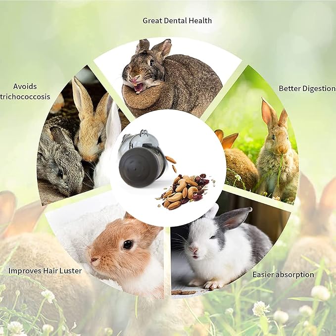 Interactive Treat Ball, Snack Toy Ball for Rabbits, Roll and Push, Exercise Your Pet's Body, Use with Diced Carrot, Dried Herbs, Treats Dispensing Toys