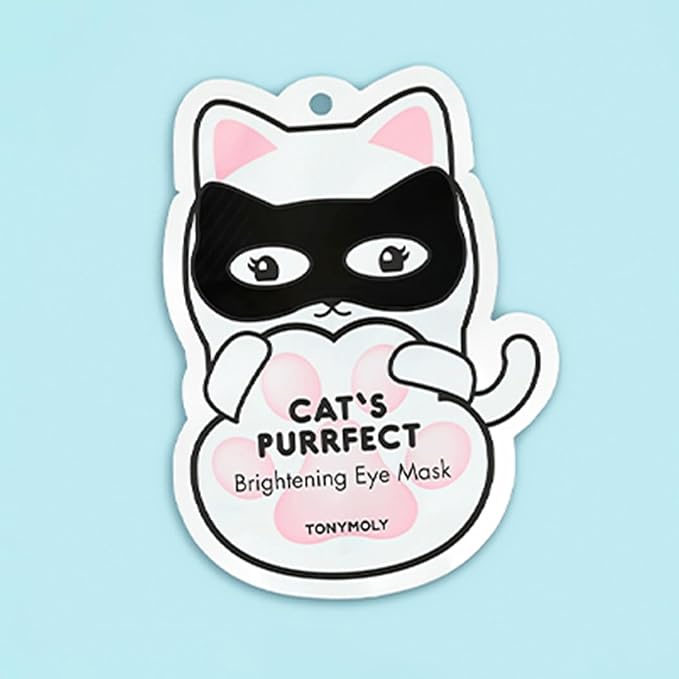 TONYMOLY Cat's Purrfect Eye Mask – Hydrating & Strengthening Under Eye Patches with Milk Protein, Soothes Puffiness, Dark Circles & Fine Lines, 3 ct