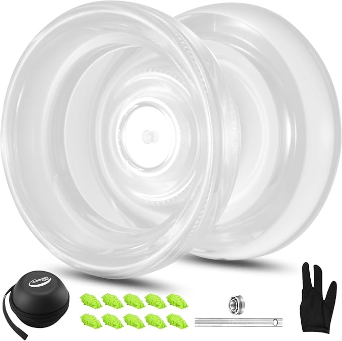WATIEOBOO yo yo P02 Dual Mode Plastic Crystal yoyo, Responsive Yoyos Converts to Non-Responsive Yo Yo, Beginner yo-yo, and Adult Professional YoYo, Trick yoyo