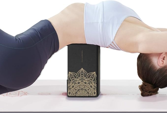 nuveti Yoga Blocks Set of 2, High Density Yoga Brick Foam Blocks to Improve Strength, Flexibility and Balance Brick Foam Blocks