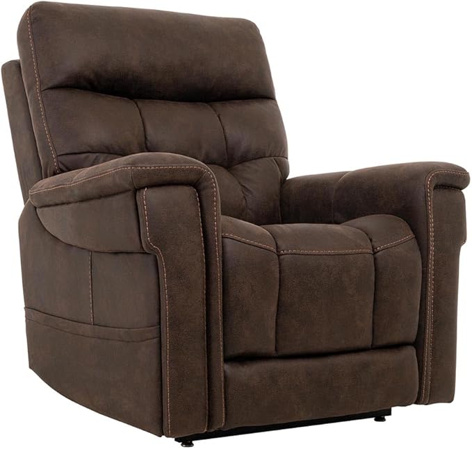 VivaLift! Radiance Power Recliner Lift Chair by PrideMobility, with 3 Heat Pads Heat System (Canyon Walnut, Petite Wide with Inside Delivery & Setup)