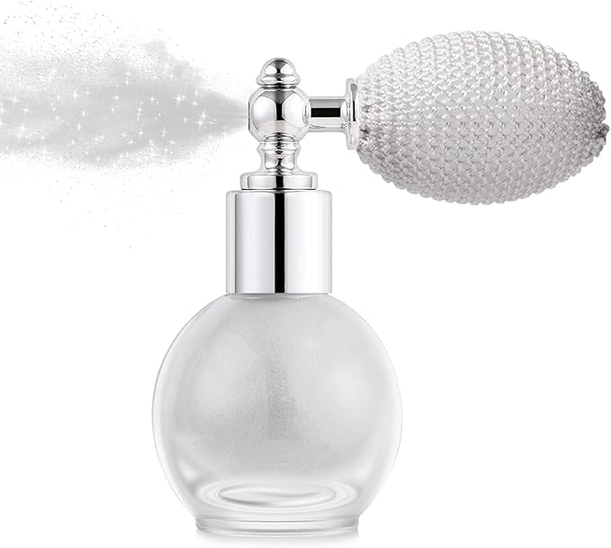 Hair and Body Glitter Spray, Holographic Glitter Highlighter Powder, Face Body Clothes Shiny Glitter, Loose Shimmer Hairspray Festival Rave Prom Accessories (Silver)