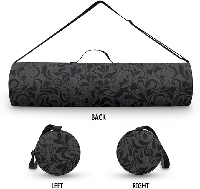 Yoga Mat Bag with Adjustable Shoulder Strap and Handle Zipper, 30in Wide x 6.3in Diameter for Yoga Mat Storage