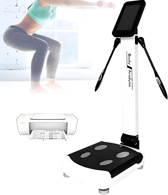Smart Body Composition Analyzer with Printer - 10" Touchscreen Body Fat Scale Measures 40+ Health Metrics, Muscle, BMI, BMR, Cloud Storage for Home, Gym, Clinic Use