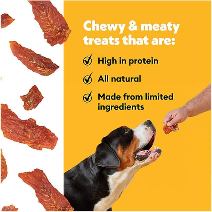 Wiggles & Wags Chicken Jerky Cuts Dog Treats, 16 oz, with DN Essentials Bone Shaped Waste Bag Dispenser & Roll