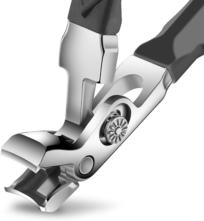 Long Handle Toe Nail Clippers for Seniors, Sharp Stainless Steel Heavy Duty Clippers for Thick Nails with Comfort Grip & Nail Catcher, Manicure Pedicure Tool for Elderly Men Women, 18-Month Warranty