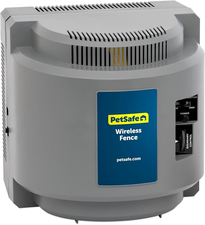 PetSafe Wireless Fence Extra Transmitter, Increase Your Existing Wireless Fence Boundary – Pet Containment for Dogs and Cats - From the Parent Company of the INVISIBLE FENCE Brand, Gray | Base Unit Only, Replacement, Extra, Expand Existing PetSafe Wire...