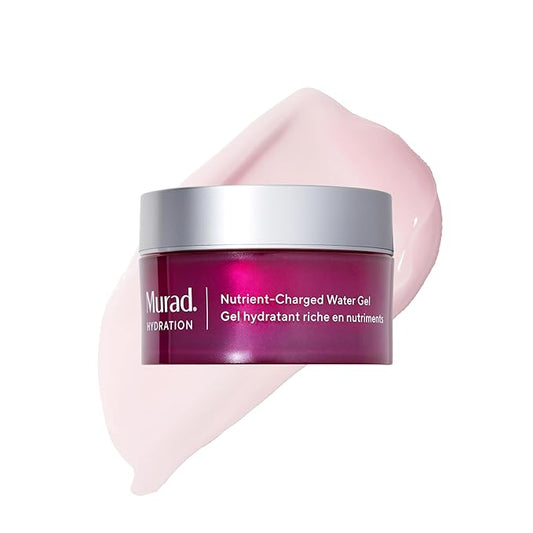 Murad Nutrient-Charged Water Gel – Hydrating Face Moisturizer with Peptides, Vitamins & Minerals for Dry Skin, Long-Lasting Moisture, Plump Skin, Oil-Free, Lightweight, Barrier Repair - 1.7Fl Oz
