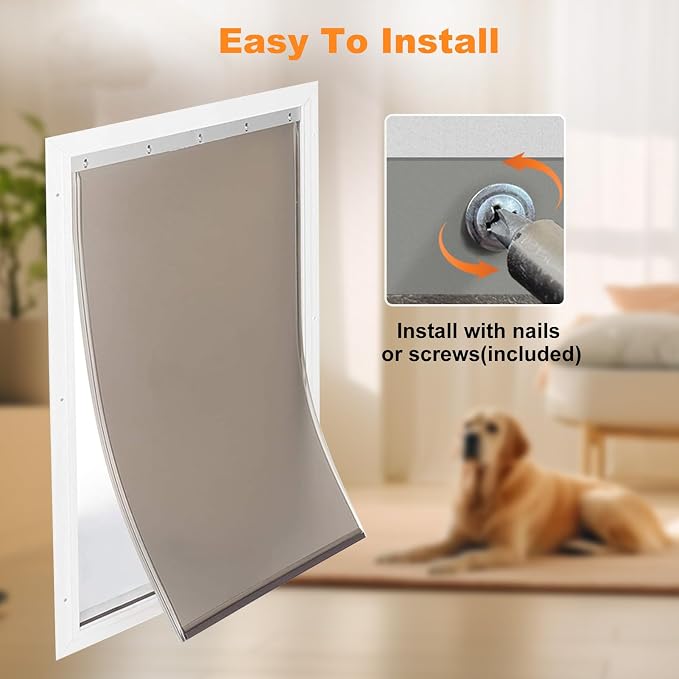 PAC11-11039 Dog Door Replacement Flap - Pet Doggie Replacement Flap Door with Screws Fits PetSafe, Large Size 10 1/8" X 16 7/8"