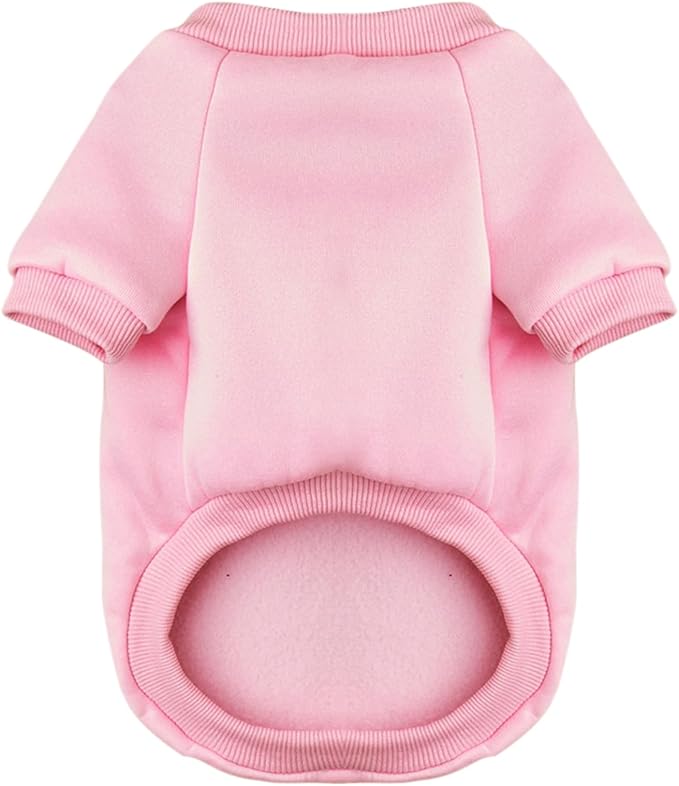 Soft Puppy Sweater for Small Dogs Winter Knit Pullover, Pink XS | Elastic Cuffs Pet Clothes, Holiday Party Matching, Fall Winter Daily Outfit, Soft Breathable Machine Washable Sweatshirt